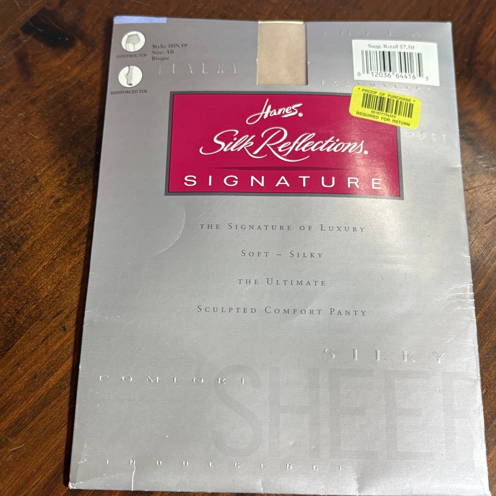 Hanes Pantyhose Womens AB Bisque Silk Reflections Signature Sheer Control Top